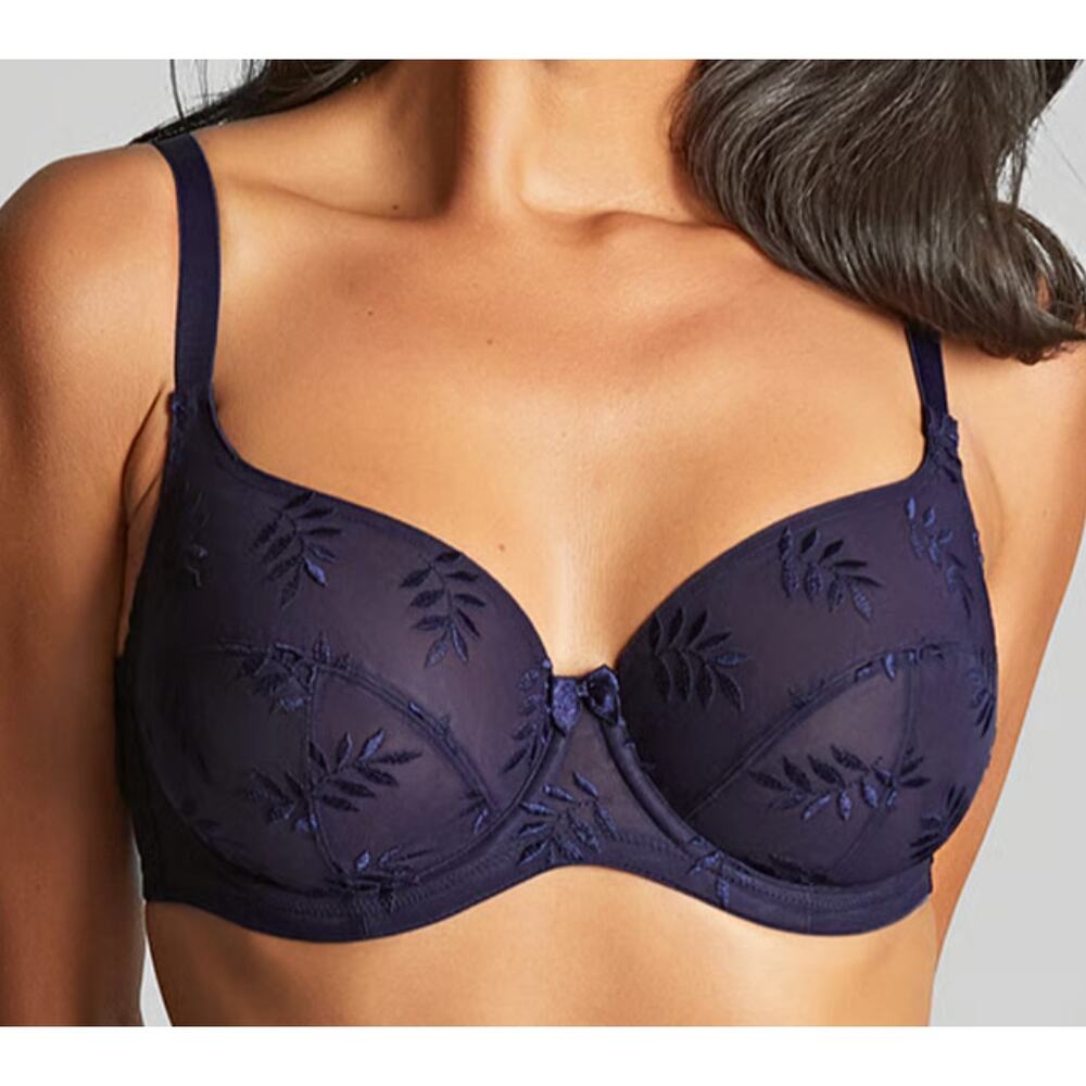 Panache Tango Balcony Balconette Underwire Bra | 32H, Navy #3251